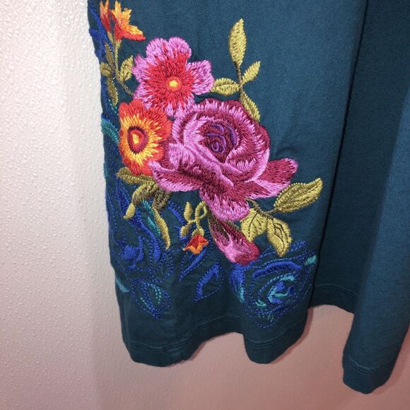 Johnny Was JWLA Sz Small Dress Embroidered Hippie Festival Boho Y2K Cottagecore - Picture 4 of 11